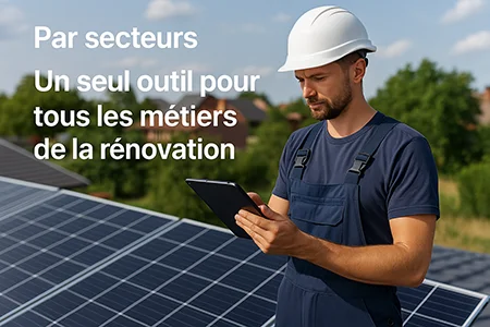 CBM Manager est le CRM SaaS tout-en-un adapté à chaque secteur de la rénovation : photovoltaïque, isolation, pompes à chaleur, menuiserie, traitement de l’eau… Découvrez un outil sur-mesure pour votre métier.